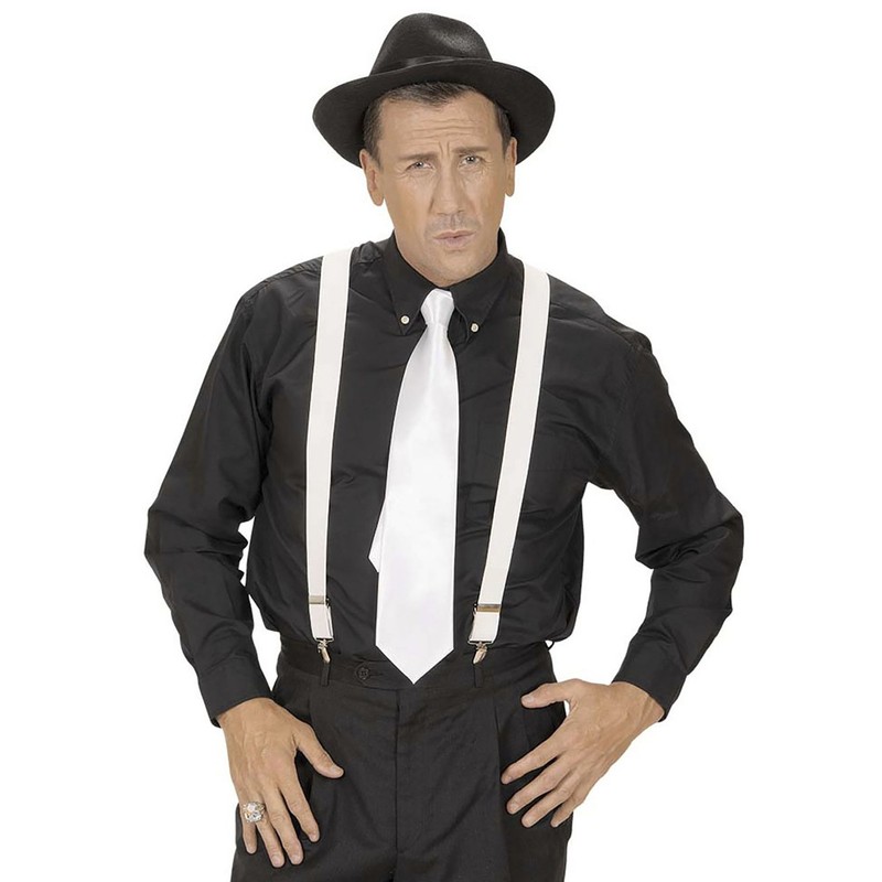 Braces White Accessory for Fancy Dress