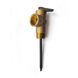 3/4" Temperature and Pressure Relief Valve with Extended Probe for Hot Water Heater, 150 PSI, Lead-Free Copper