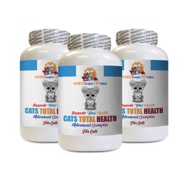 Immune System Booster for Cats - Cats Total Health Complex - Immune Support - Hair Coat Oral Eye Urinary Care - cat Eye Supplement - 3 Bottles (180 Tablets)