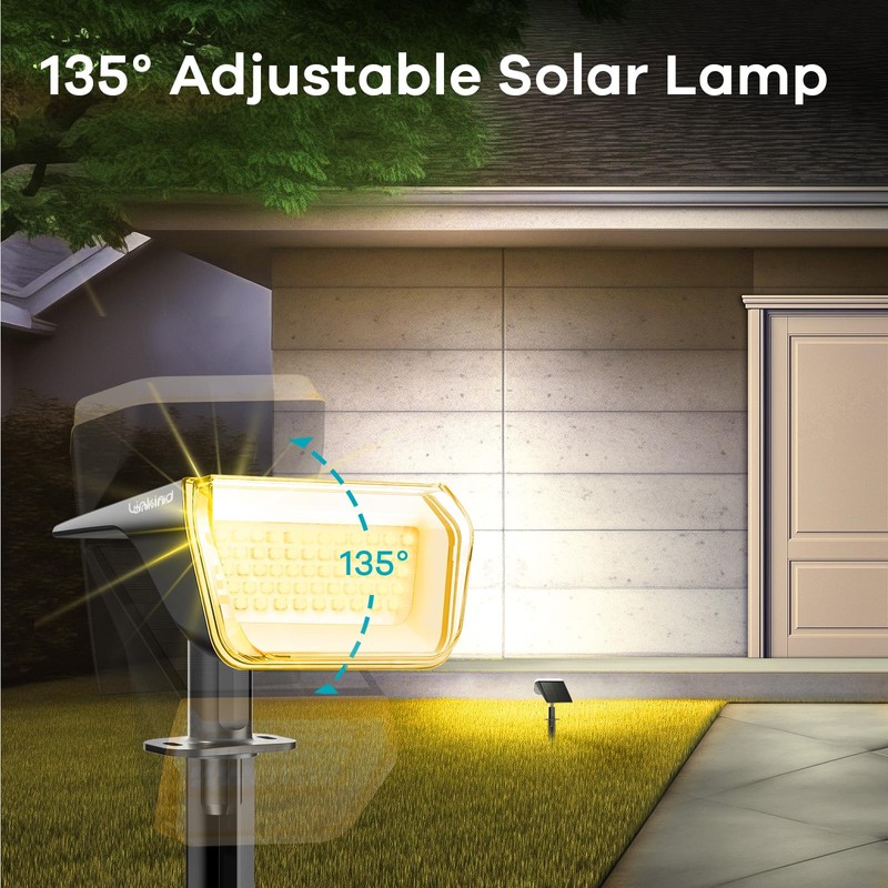 Linkind Solar Spot Lights Outdoor Waterproof IP67, 60 LED Solar