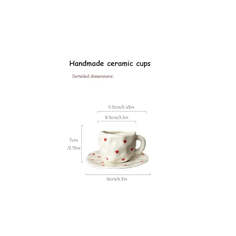 WULUN Ceramic Saucer with Pattern Thick Ceramic Multiple Models -