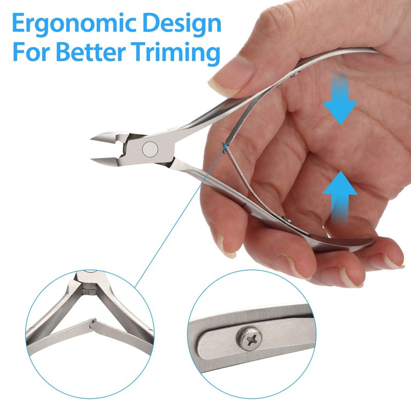 Mudder 3 Pack Silver Cuticle Trimmer Nippers Cutter Tool Stainless