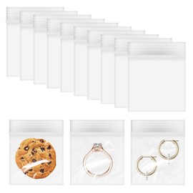 JJUNW Pack of 200 Plastic Bags Zip Bags, 25 x 30 mm Mini Ziplock Bags, Plastic Bags Zip Transparent Resealable Zip Bags, Small Bags Sample Bags