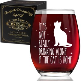 Cat Wine Glasses for Women & Men - Charming Gift for Pet Lovers, Housewarming Birthday Valentine's Present for Cat Owners, Coworkers Close Friends -308