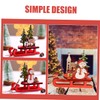 Garneck 3pcs Wooden Christmas Sleigh Miniature Sleigh Xmas Hanging Sleigh