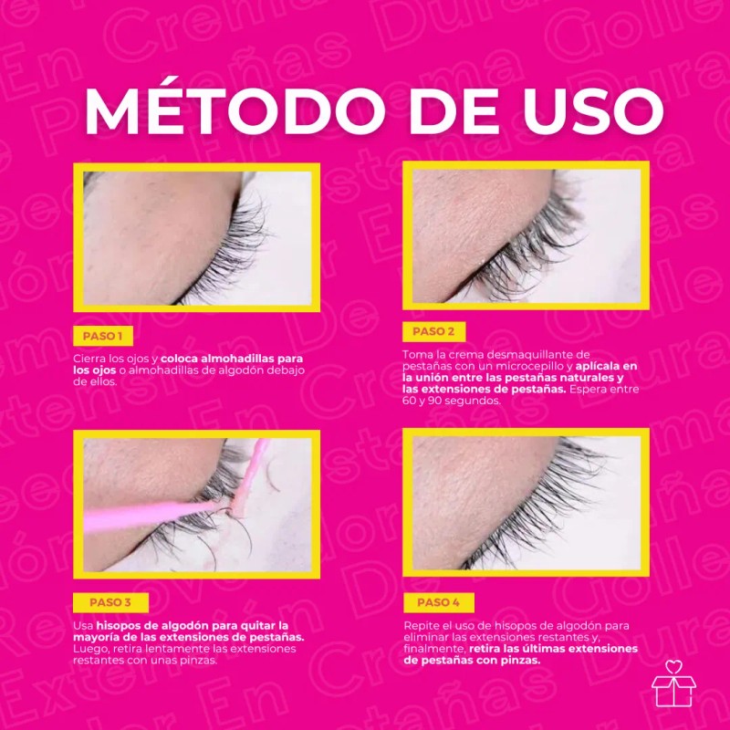 Removeedor En Crema Golle Extensión De Pestañas Durazno