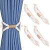 OCIOLI 4 Pieces Boho Curtain Tiebacks Curtain Holdbacks Handmade Curtain