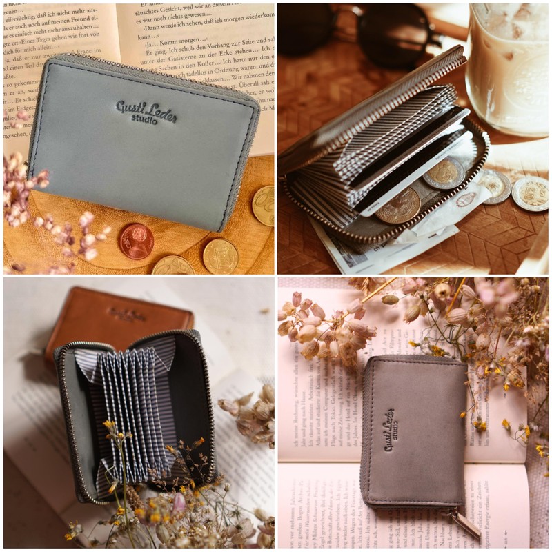 Gusti Abel Unisex Credit Card Wallet, Small Leather Credit Card