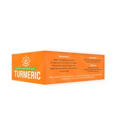 Turmeric Soap Bar for Face and Body 5.29oz, Handmade Cosmetic Soap. Hypoallergenic Jabon de Curcuma