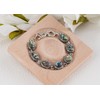 Alilang Natural Abalone Shell Bracelet Exquisite Retro Geometric Shape Silvery