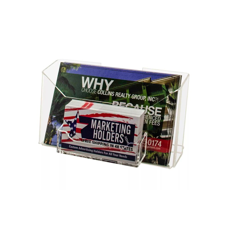 Marketing Holders Countertop or Wall Postcard Holder with Business Card