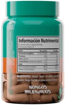 Solanum Línea Herbal Reishi  Meitake, 30 Cápsulas Vegetales, Sin Sabor