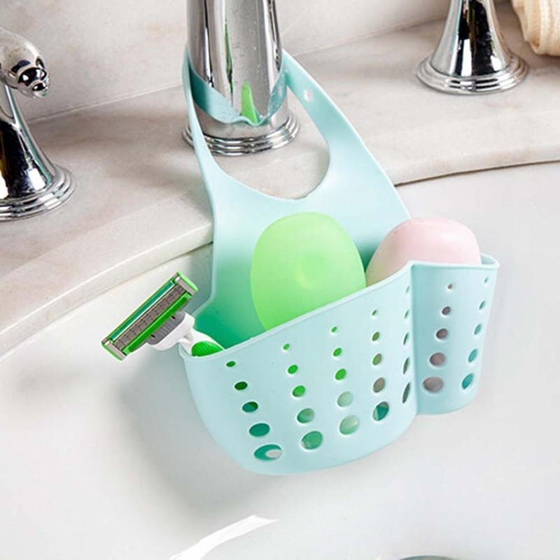 Kitchen Sink Organiser Hanging Basket Storage Bag Spongeholder Caddy Bathroom,