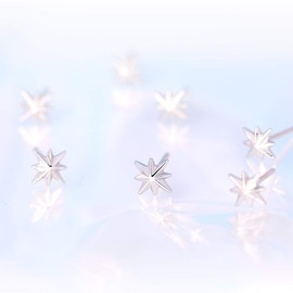 HANFLY - arete de plata de ley 925, diseño de estrella, plata de ley