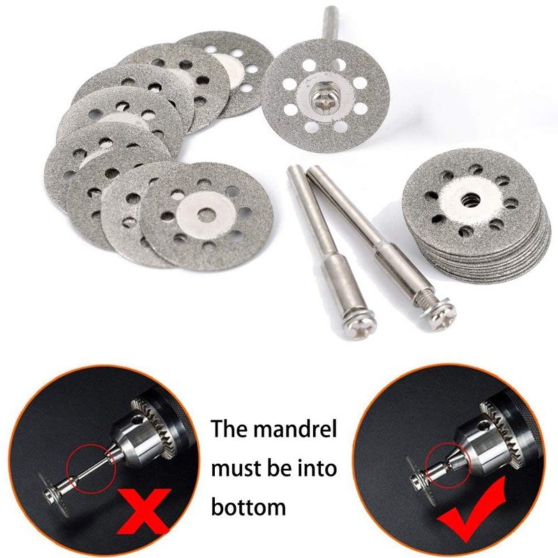 Saipor 20pcs 22mm Diamond Cutting Wheel Off Discs with 4