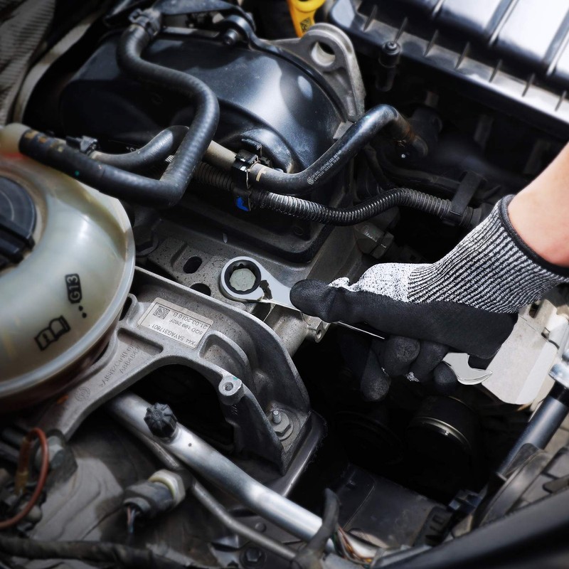 DURATECH Reversible Ratcheting Combination Wrench Set, SAE, 9-Piece, Open end