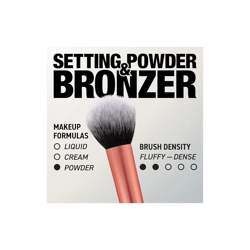REAL TECHNIQUES, Ultra Plush Powder Makeup Brush, Brocha para Maquillaje