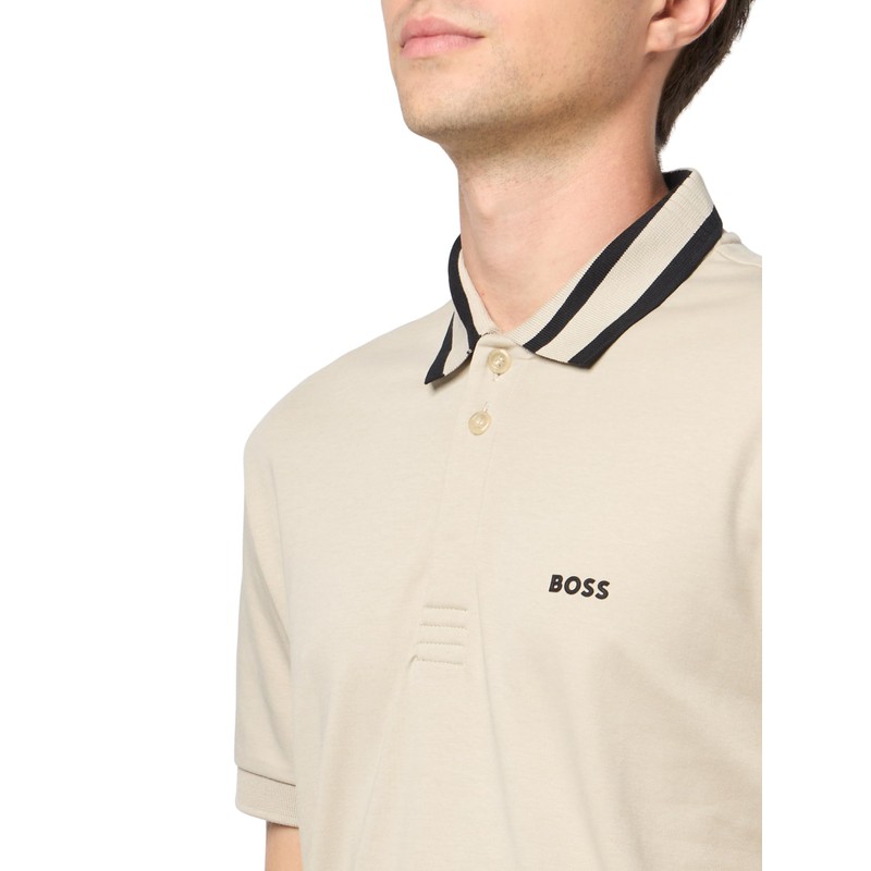 BOSS Paul Modern Essential Polo, Cream, L