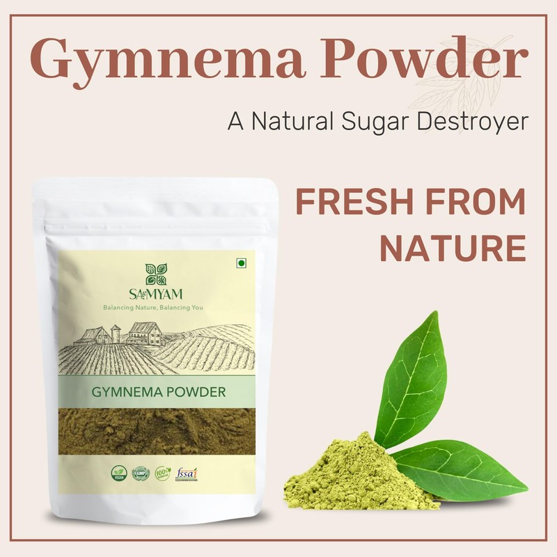 SAMYAM Gymnema Leaves Powder - 200g Pack | Gurmar/Gymnema Sylvestre,