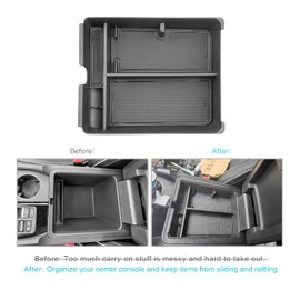 CDEFG 2023 2024 2025 Pilot Center Console Organizer Tray for 2023-2025 Honda Pilot Touring Sport EX-L Elite TrailSport LX Middle Console Storage Box 2024 2025 Ridgeline/ 2024-2026 Passport (Black)