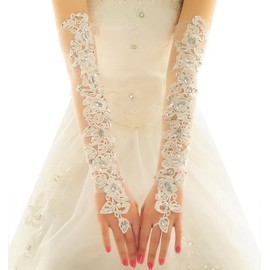 Rhinestone Fingerless Bridal Glove Lace, Black Glove,Bridal Prom For Wedding Party Costume Accessories White,White Lace Fingerles Gloves For Women,Lace Fingerless Gloves Women,Fingerless Satin Gloves