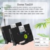 Doree Tze-231 (4-Pack) Compatible with Brother TZE231 TZe-231 Label Tape,
