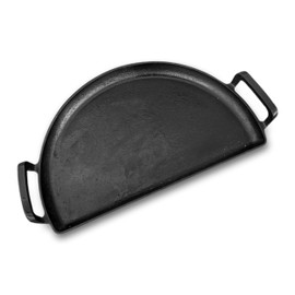 SnS Grills Slow ‘N Sear Cast Iron Drip 'N Griddle Pan 18", 3-in-1 Versatile Grill Accessory for Searing, Griddle and Drippings - Fits Weber & other 18” Kettle Grills