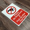 'PLEASE BE RESPECTFUL AND PICK UP AFTER YOUR DOG' SIGN.