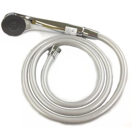 KVK ZS313SBL Water Saving e-Shower nf Showerhead (Plated), Metallic Hose, Silver