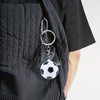 4Pcs Soccer Keychains, Funny Backpack Charms Key Chains, PVC 1.5inch/3.8cm