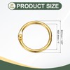 PATIKIL 20pcs Loose Leaf Binder Rings 1.2" Metal Open Card