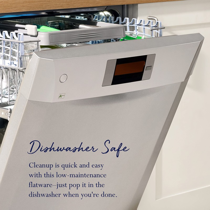 Pfaltzgraff Everyday Simplicity 53-Piece Stainless Steel Flatware Set, Service for