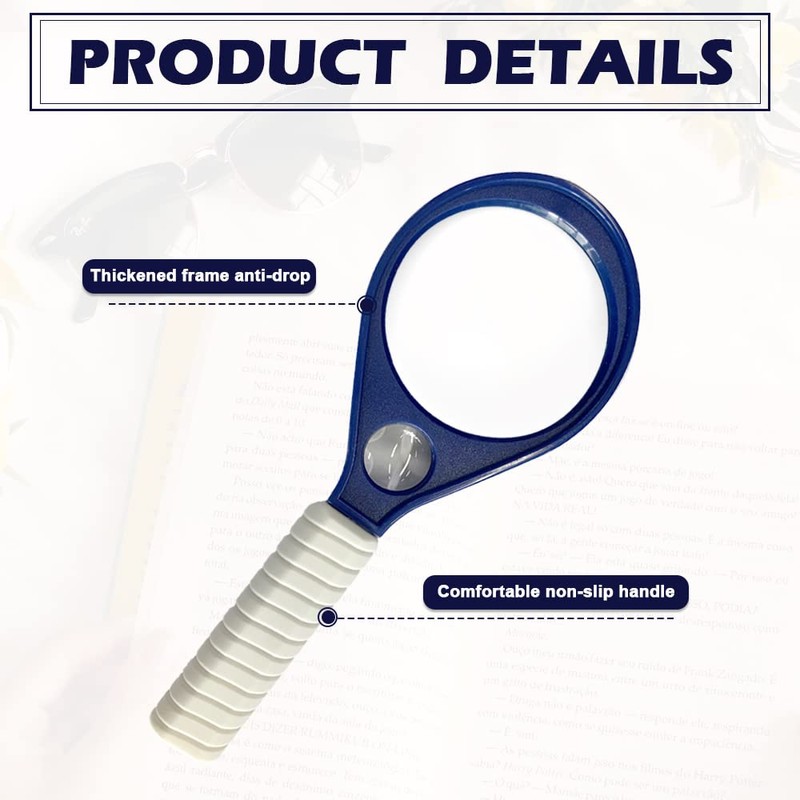 20 x & 10 x Handheld Magnifier Glass with Protective