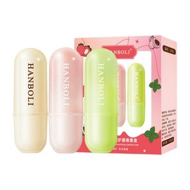 Bálsamo labial natural de 3 piezas, menta verde, aguacate y fresa, hidratante, calmante y reparador de labios secos y agrietados, juego de regalo de bálsamo labial