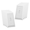 8 Pack Mid-Size Toggle Switch Wall Plate, Midway Size 1-Gang 4.92" X 3.19", Unbreakable And High Temperature Resistant Light Switch Cover Plate, White