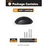 JIASENBAO Black Cabinet Cup Pulls 3" Hole Center 2 Pack