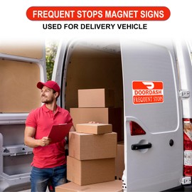 3 Pack Doordash Magnetic Sign for Car, Doordash Delivery Magnetic Car Sign, Food Delivery Driver Magnet for Vehicles, Heavy duty, Truck (Red 3 Pack)