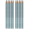 Faber-Castell 111997-12 Jumbo Grip Pencils, Hardness: B, Barrel Colour: Silver