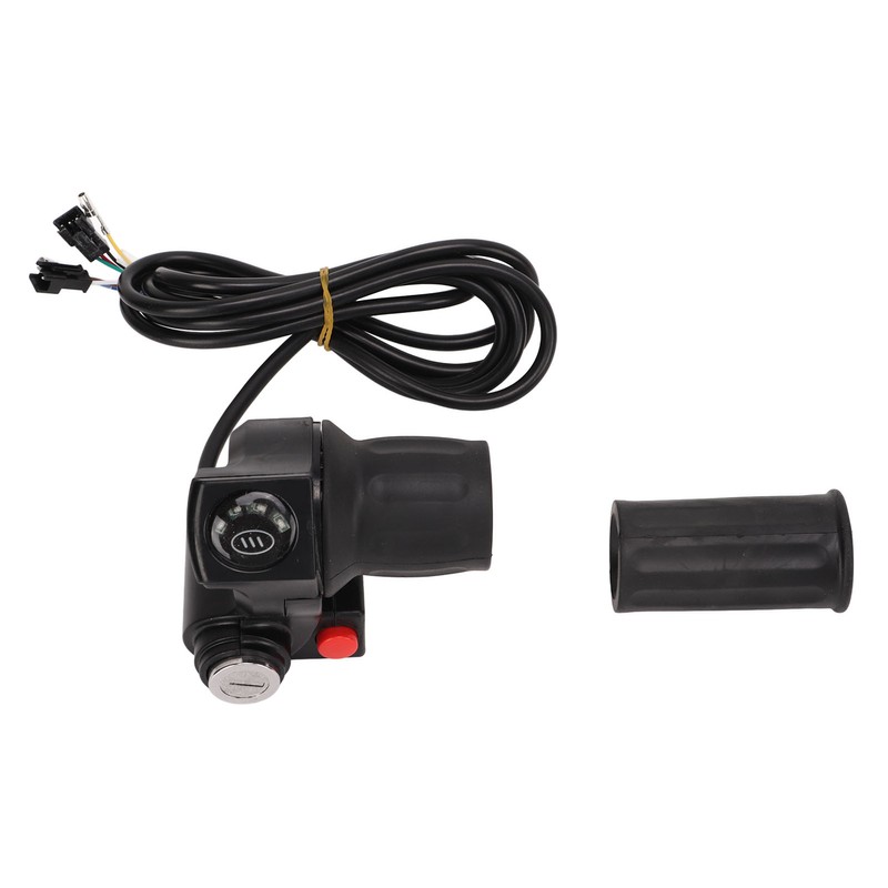 Electric Bike Throttle Grip 4 Lights Half Lock Speed Twist
