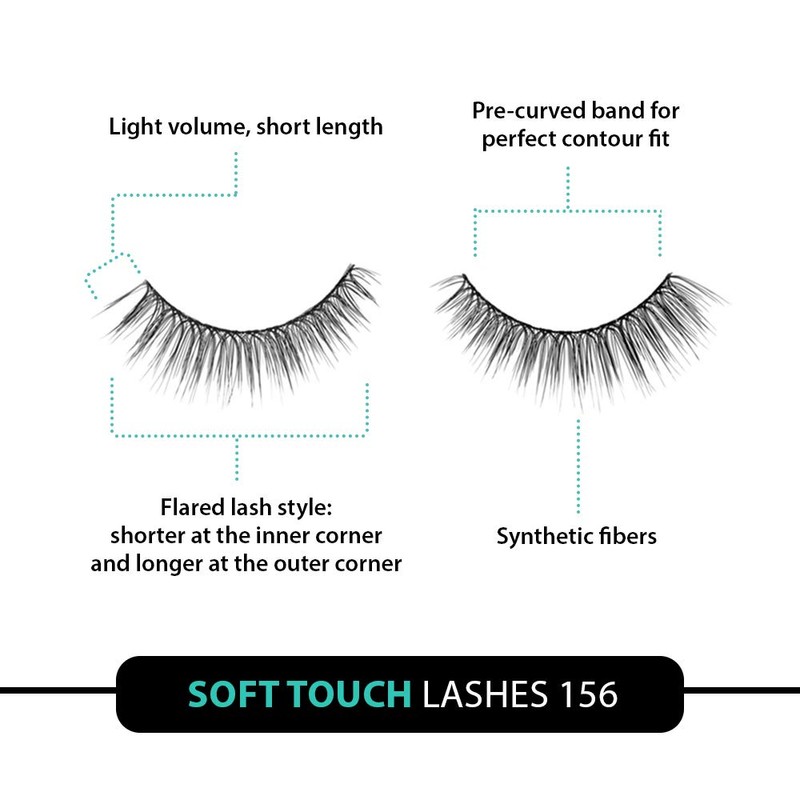 Ardell Adele - False eyelashes Soft Touch 156 Black (4