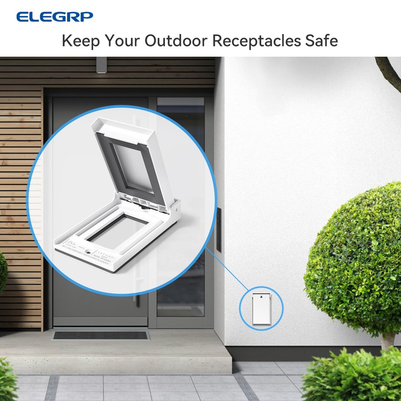 ELEGRP Vertical Outdoor Cover for Decotative Receptacles, Weatherproof Wall Plate,