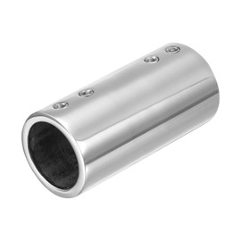 QUARKZMAN Straight Pipe Connector, 316 Stainless Steel 2-Way Handrail Pipe Connector, 70 mm Length, for 7/8 Inch (22 mm) OD Handrail Railing