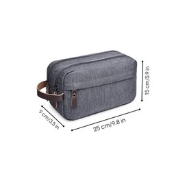 WOONEKY Men's Nylon Cosmetic Bag for Travel Large Capacity Toiletry Storage Pouch for Essentials Gray