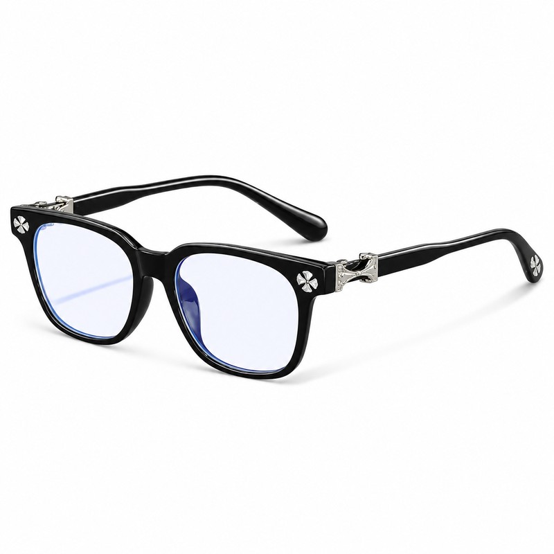 Oversized Blue Light Glasses for Women – Rhinestone Decor Computer