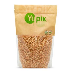 Yupik Organic Yellow Split Peas, 2.2 lb (35.2 oz), USDA Certified, Non-GMO, Vegan, Gluten-Free, Hearty & Sweet Flavour, Excellent Source of Protein & Fiber, Perfect for Soups, Stews & Salads