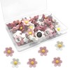 XQMMGO Pack of 30 Flower Thumbtacks, Pins for Notice Board,