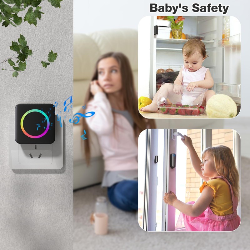 Door Chime, Satisure Wireless Door Sensor Chime When Door Opens,