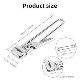 YANGWEN Jar Opener, Stainless Steel Manual Opener,Adjustable Non-Slip Jar Can Opener Remover Gripper Tool for Seniors Arthritis