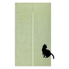 Noren Noren Fashionable Curtain Room Divider Curtain Blindfold Plain Muji Black Cat Applique Natural Upricat 33.5 x 59.1 inches (85 x 150 cm)