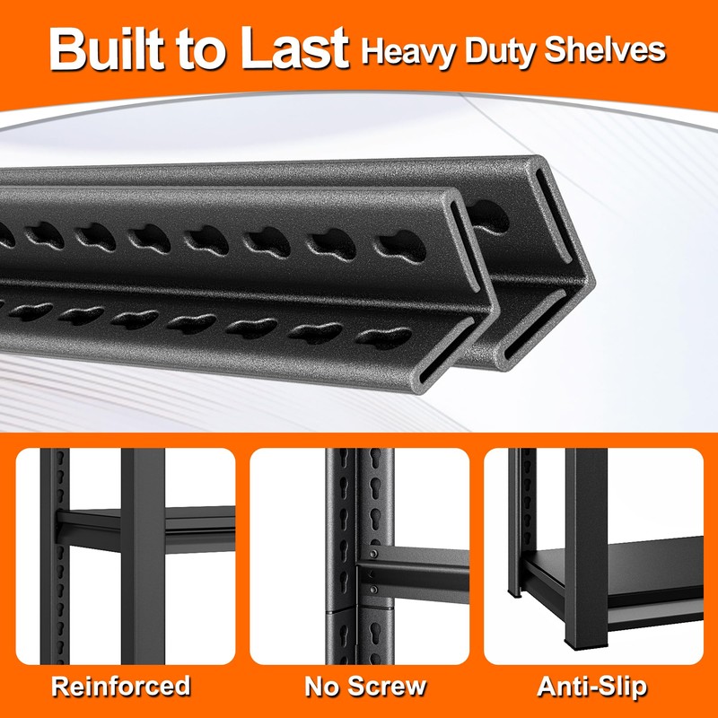 Metal Garage Shelving for Storage - 40" W x 16"